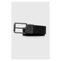 Oboustranný kožený pásek BOSS pánský, černá barva, 50516783