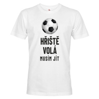 Pánské tričko s potiskem Hřiště volá musím jít - tričko pro milovníky fotbalu