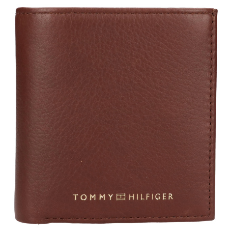 Malá pánská kožená peněženka Tommy Hilfiger Wick - hnědá