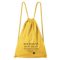 DOBRÝ TRIKO Bavlněný batoh s potiskem Bavlna, chlupy, bahno Barva: Žlutá