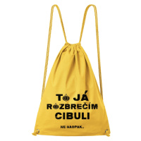 DOBRÝ TRIKO Bavlněný batoh s potiskem Rozbrečím cibuli Barva: Žlutá