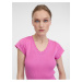 Růžové dámské tričko s krátkým rukávem ORSAY