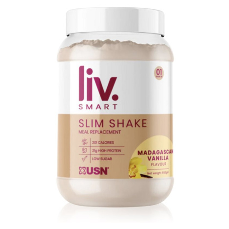 USN LivSmart Slim Shake prášek na přípravu nápoje pro podporu hubnutí příchuť Madagascan Vanilla