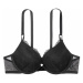 Victorias Secret černá krajková push-up podprsenka Velvet Strap Push-Up Bra