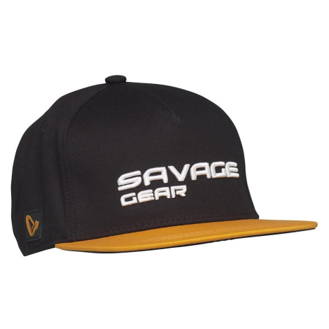 Savage Gear Kšiltovka Flat Peak 3D Logo Cap Black Ink