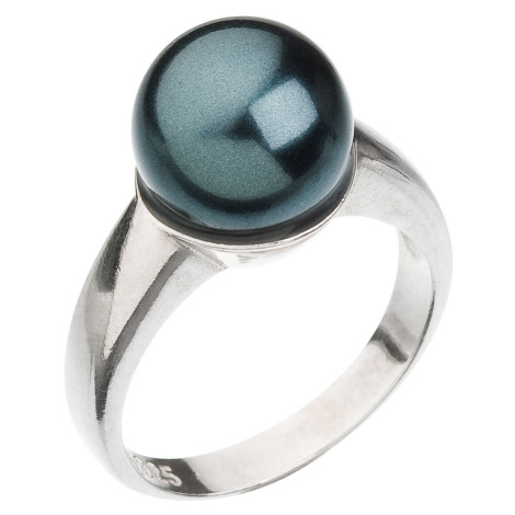 Evolution Group Stříbrný prsten s perlou zelený 35022.3 tahiti