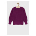 Dětský bavlněný svetr GAP fialová barva, lehký