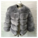 Chlupatá zimní bunda z umělé kožešiny - ČERNÁ