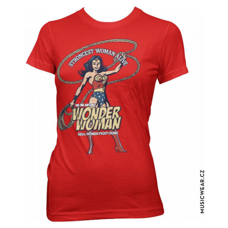 Wonder Woman tričko, Strongest Woman Alive Girly, dámské HYBRIS