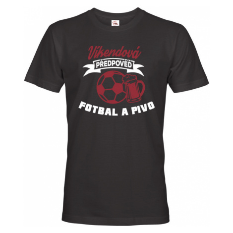 Pánské tričko s potiskem na fotbal Víkendová předpověď BezvaTriko