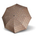 Doppler Carbonsteel Mini Woven Karo - dámský skládací deštník, béžová, káro / kostka