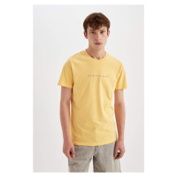 DEFACTO Slim Fit Crew Neck Printed Short Sleeve T-Shirt