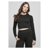 Ladies Organic Cropped Longsleeve - black