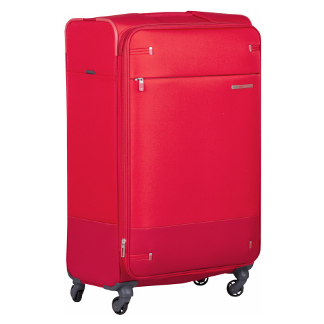 Velký červený textilní kufr