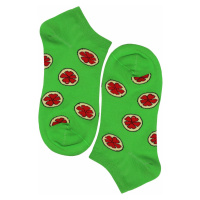Crazy Socks kotníčkové bavlněné ponožky ECC2001 zelená