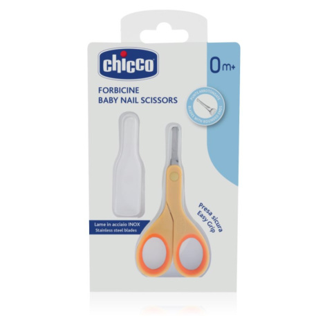 Chicco Baby Nail Scissors dětské nůžky s kulatou špičkou 0 m+ 1 ks