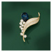 Éternelle Luxusní brož Swarovski Elements Estafanie - květina B7175-LXT0266 Modrá