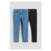 H & M - Skinny Fit Jeans 2 kusy - černá