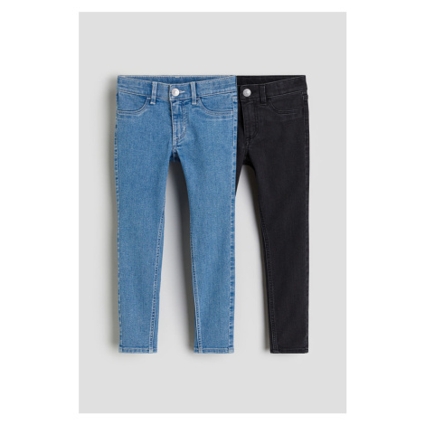 H & M - Skinny Fit Jeans 2 kusy - černá H&M