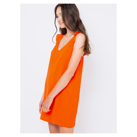 Oranžové šaty CAMAIEU Camaïeu