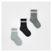 Reserved - Sada 3 párů ponožek - Tyrkysová