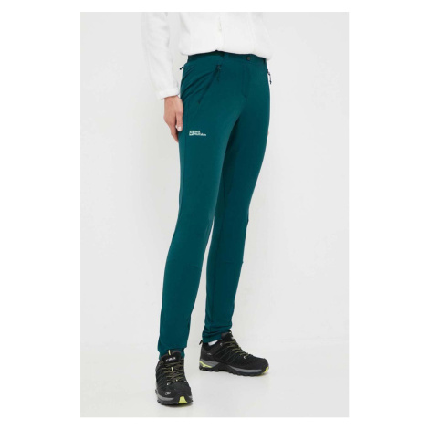 Outdoorové kalhoty Jack Wolfskin Geigelstein zelená barva, 1507741