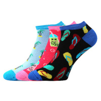 Boma Piki 64 Dámské vzorované ponožky - 3 páry BM000002350700100972 mix A
