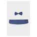 ALTINYILDIZ CLASSICS Men's Navy Blue Bowtie-Sash Set