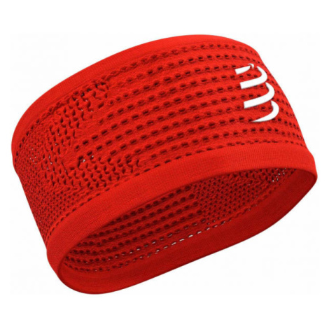 Compressport HEADBAND ON/OFF Běžecká sportovní čelenka, červená, velikost