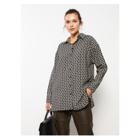 LC Waikiki Women's Long-Sleeved Oversized Shirt with Button Fastening