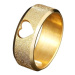 STYLE4 Třpytivý prsten se srdíčkem Hill, zlatá ocel