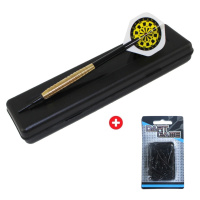 Akční set - šipky MASTER Virgin Brass 3ks - softip 18g + 50 ks hrotů MASTER Keypoint soft 2ba