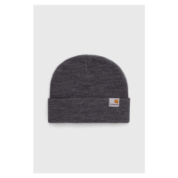 Čepice Carhartt WIP šedá barva, z husté pleteniny