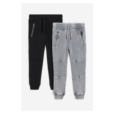 H & M - Motorkářské kalhoty jogger 2 kusy - šedá H&M