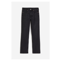 H & M - Vintage Straight High Jeans - černá