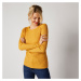 Blancheporte Žebrovaný pulovr s kulatým výstřihem medová