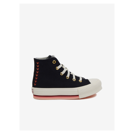 Černé holčičí kotníkové tenisky Converse Chuck Taylor All Star - Holky