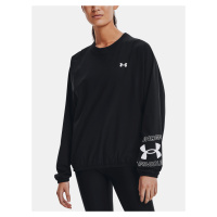 Under Armour Mikina Woven Graphic Crew-BLK - Dámské