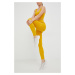 Legíny Tommy Hilfiger dámské, žlutá barva, hladké