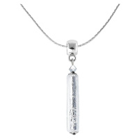 Lampglas Křišťálový náhrdelník Ice Queen s ryzím stříbrem v perle Lampglas NPR3