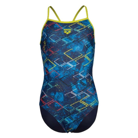 Arena daly swimsuit light drop back girls navy soft green/navy multi