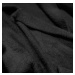 Dlouhý černý vlněný přehoz přes oblečení typu "alpaka" (7108)