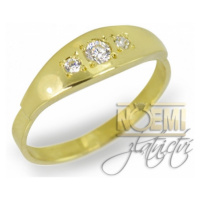 Dámský prsten zlatý se zirkony pr0096 + DÁREK ZDARMA