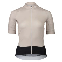 POC Cyklistický dres s krátkým rukávem - ESSENTIAL ROAD LADY - béžová/černá