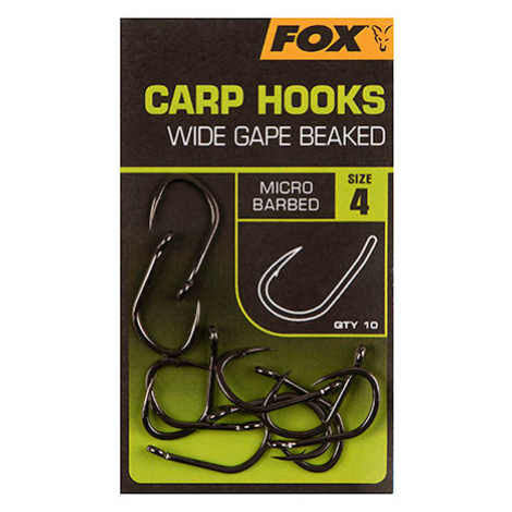 Fox Háčky Carp Hooks Wide Gape Beaked 10ks