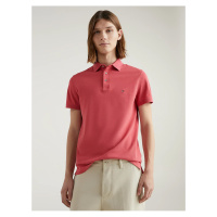 Tmavě růžové pánské polo tričko Tommy Hilfiger 1985 Slim Polo