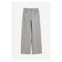 H & M - Široké keprové kalhoty - šedá