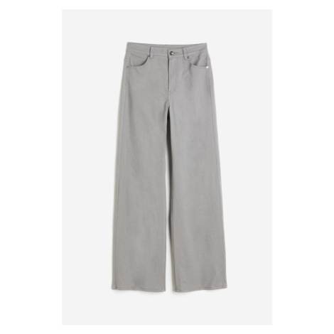 H & M - Široké keprové kalhoty - šedá H&M