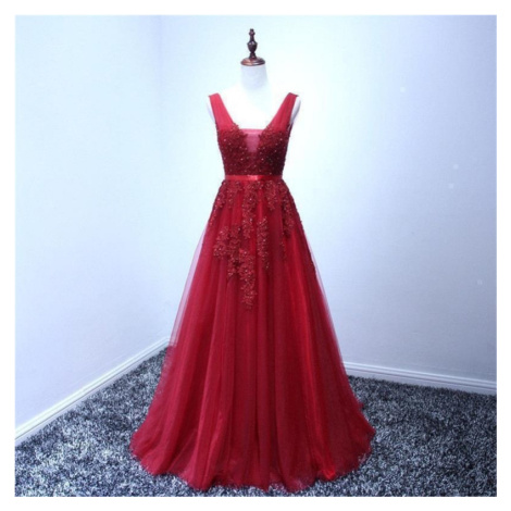 červené vínové plesové šaty na maturitní ples Andromeda