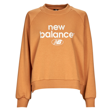 New Balance Essentials Graphic Crew French Terry Fleece Sweatshirt Oranžová